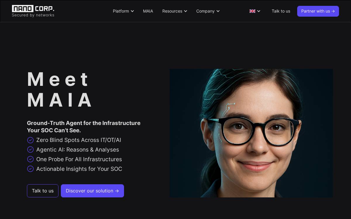 Nano Corp website preview