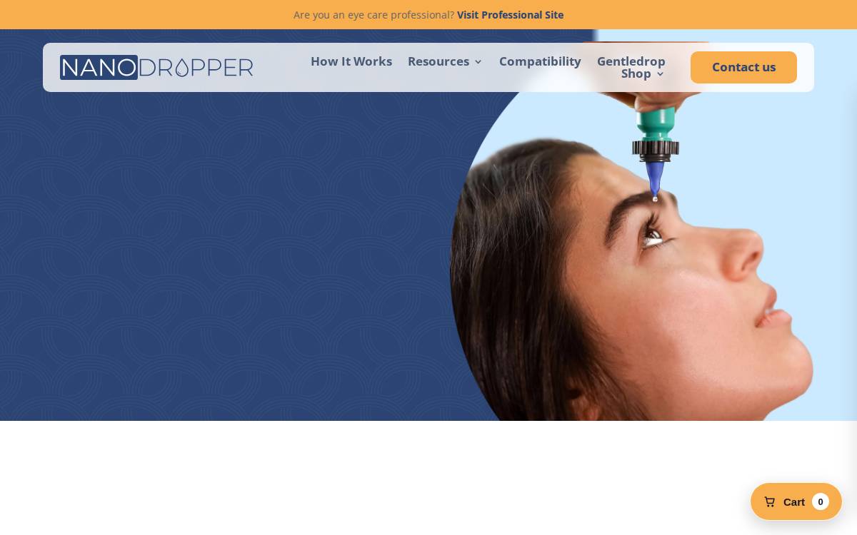 Nanodropper website preview