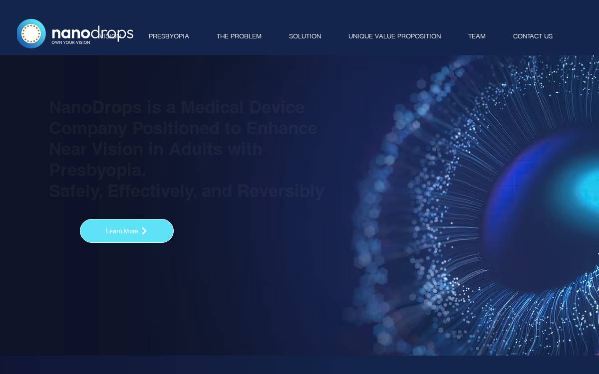 NanoDrops website preview