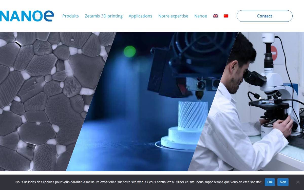 Nanoe website preview