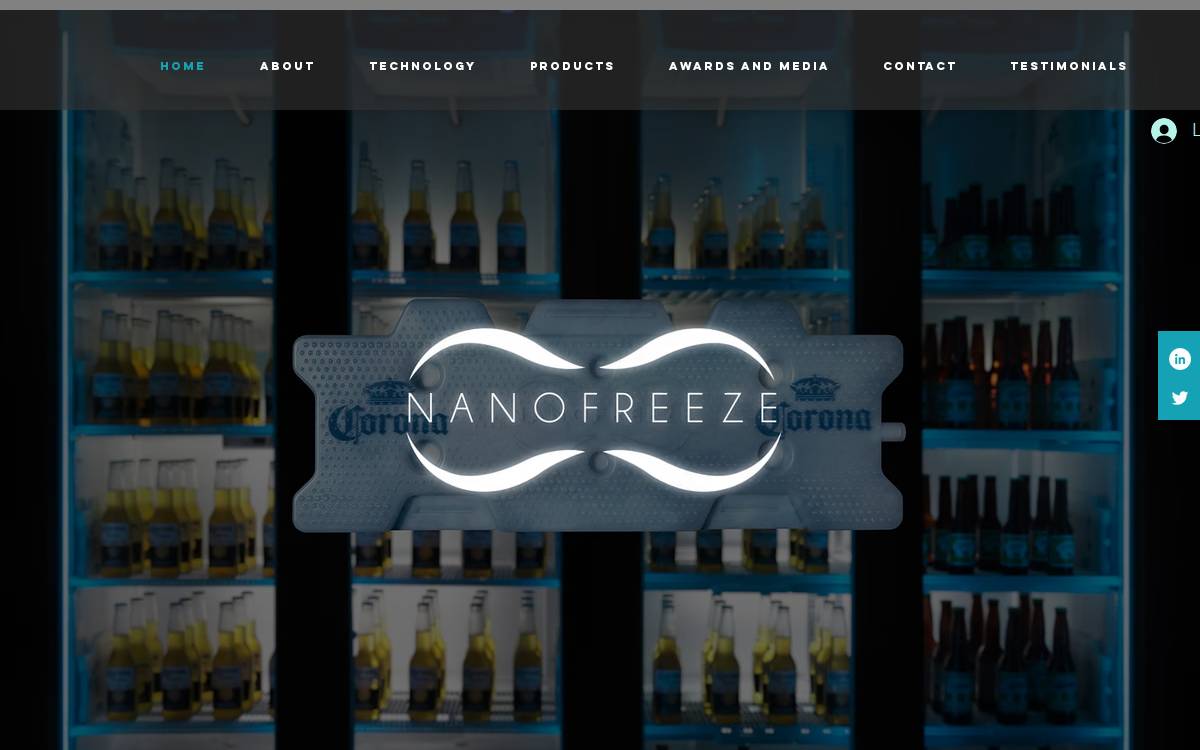 NanoFreeze website preview