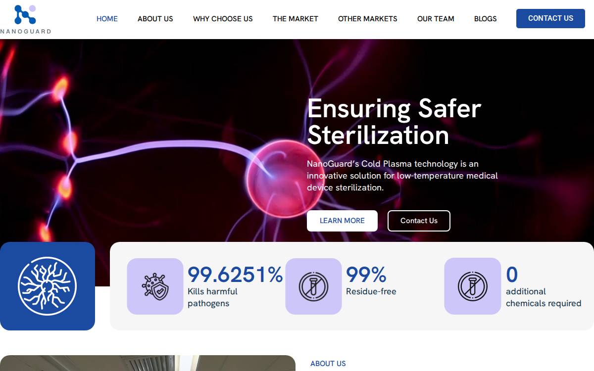 Nanoguardmed website preview