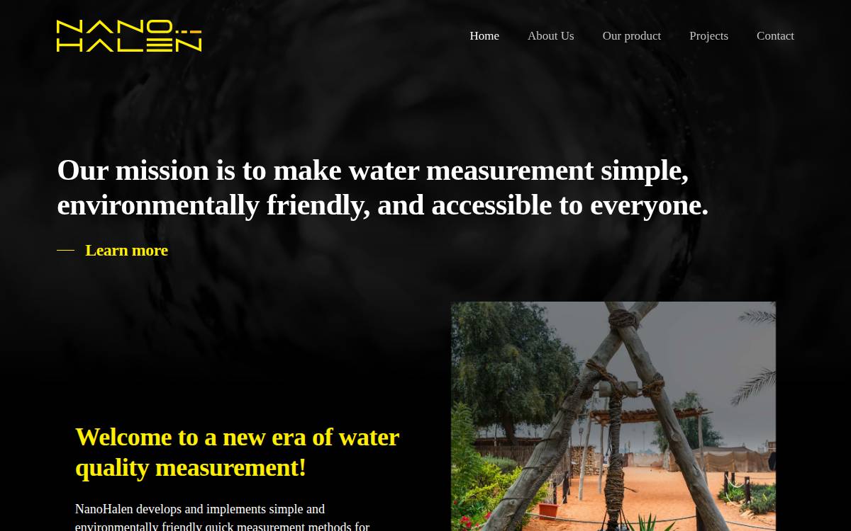 NanoHalen website preview