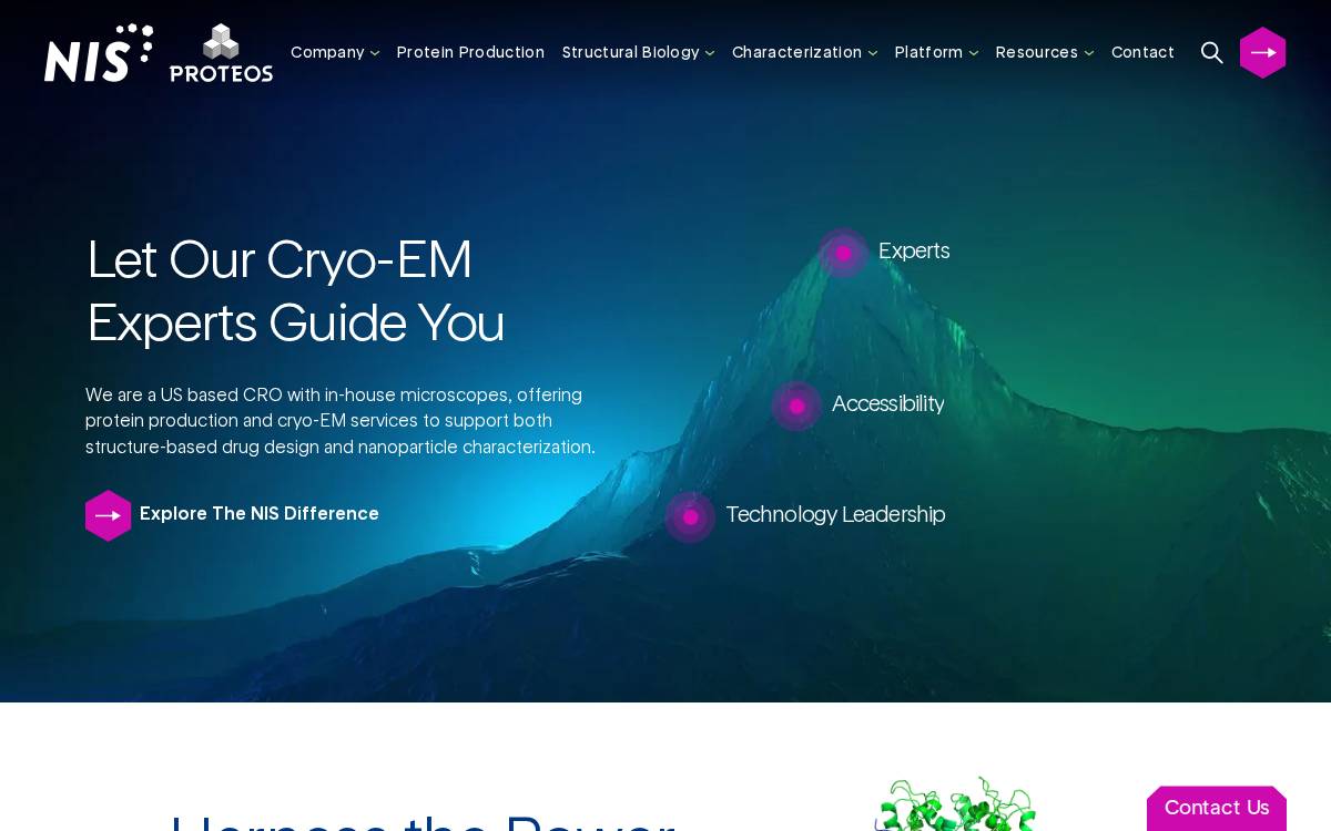 NanoImaging Services website preview