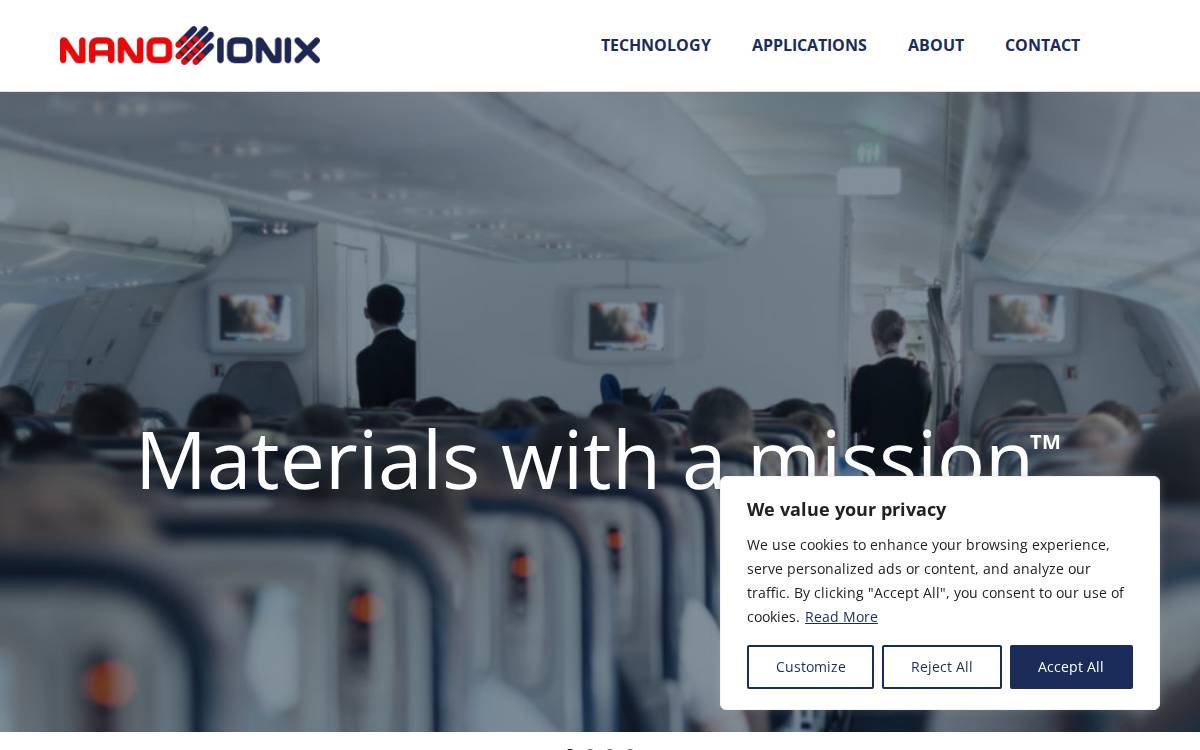 Nanoionix website preview