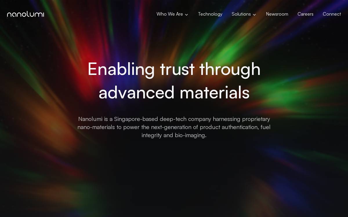 Nanolumi website preview