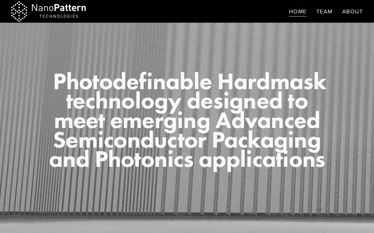 NanoPattern website preview