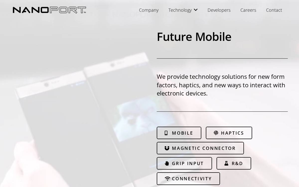 Nanoport website preview
