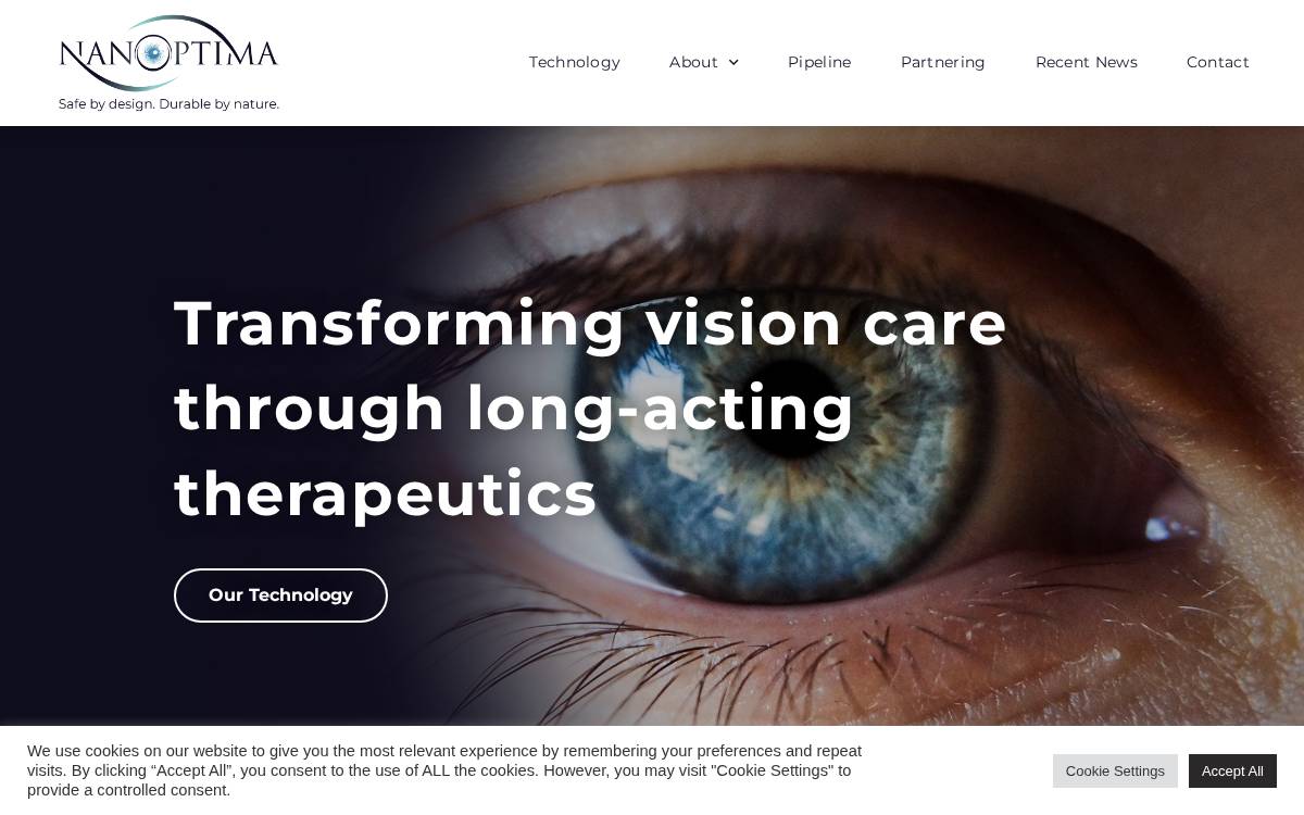 Nanoptima website preview