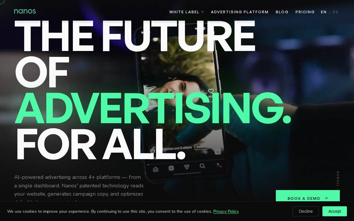 Nanos website preview
