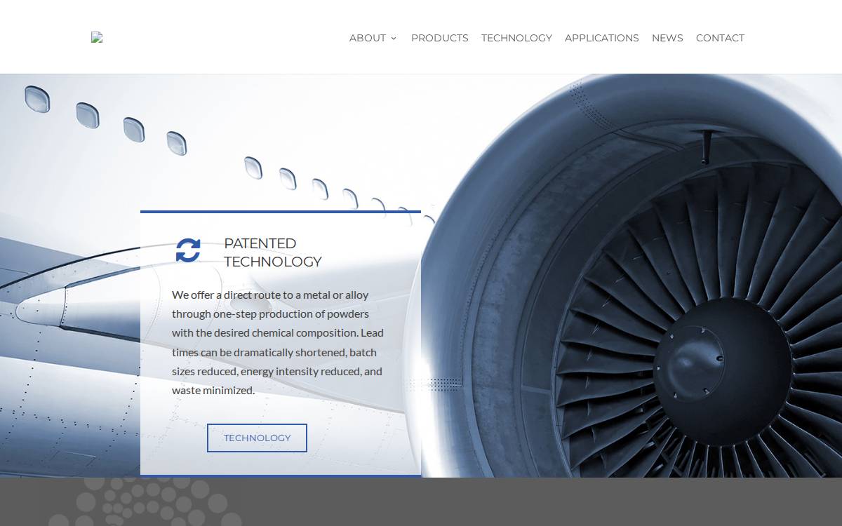 Nanoscale Powders website preview