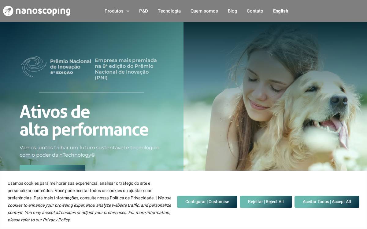 Nanoscoping website preview