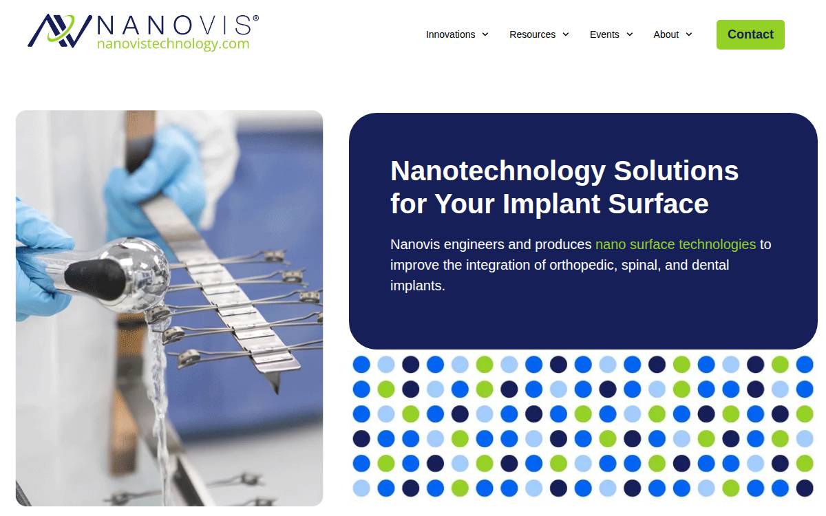 Nanovis website preview