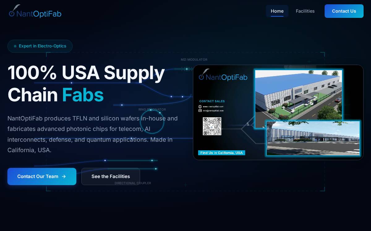 NantOptiFab website preview