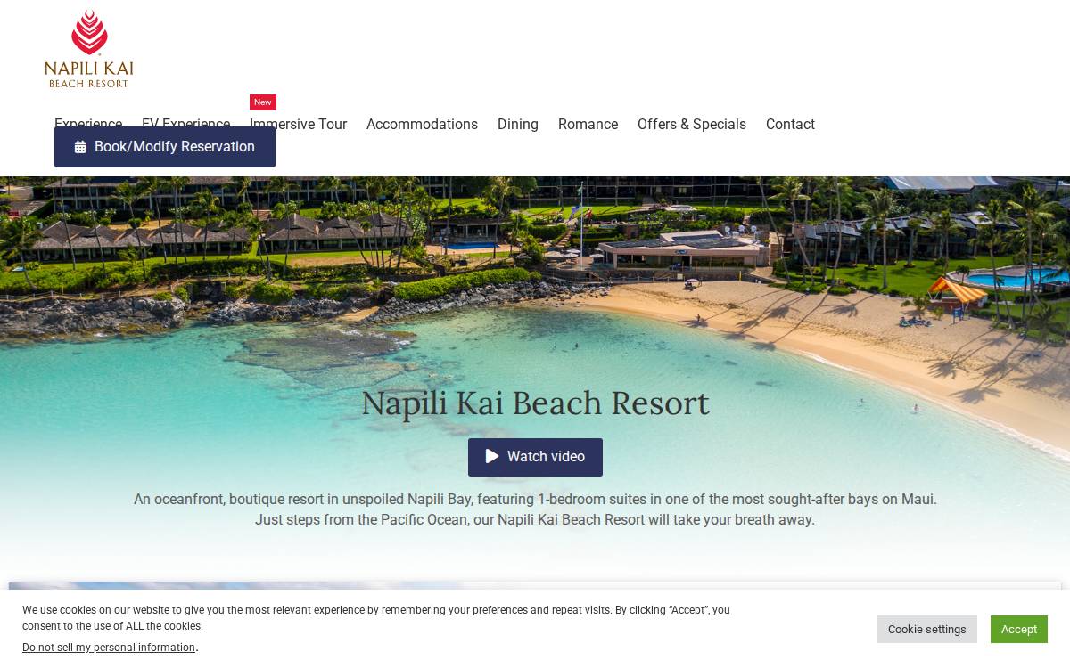 Napili KAI website preview
