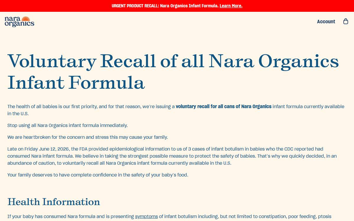 Nara Organics website preview