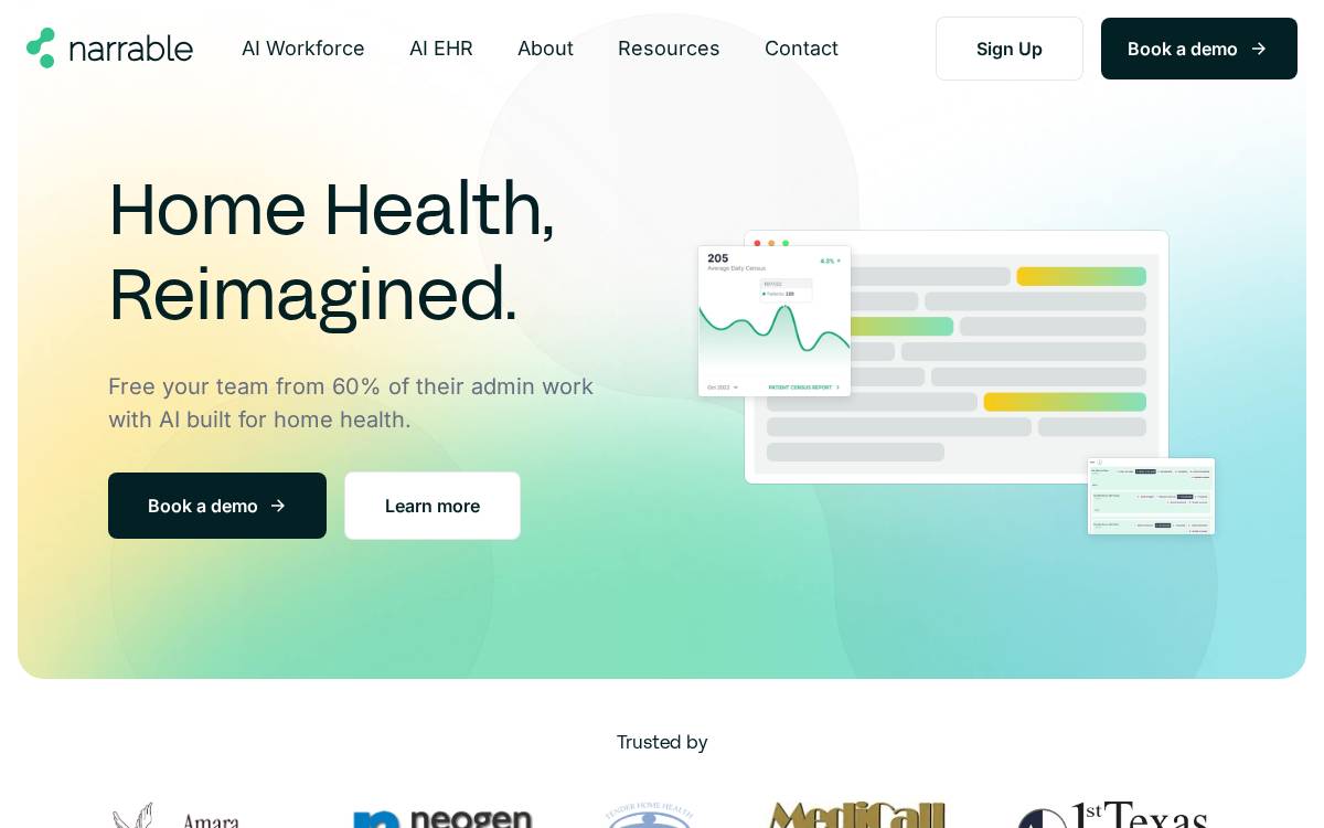 Narrable website preview