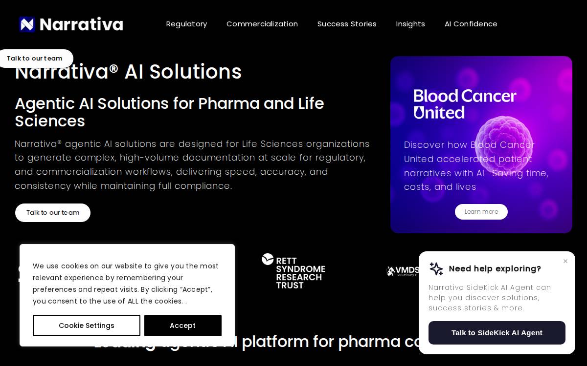 Narrativa website preview