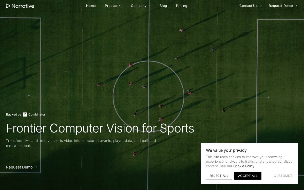 Narrative website preview