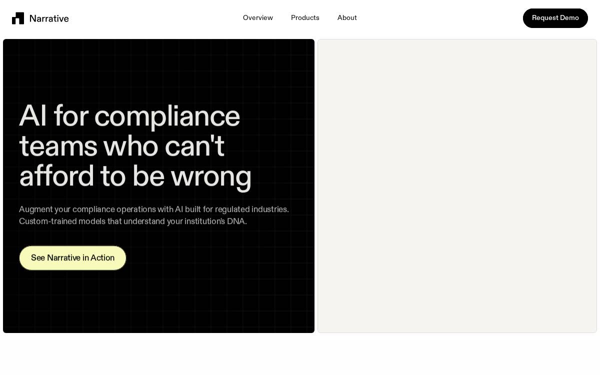 Narrative website preview