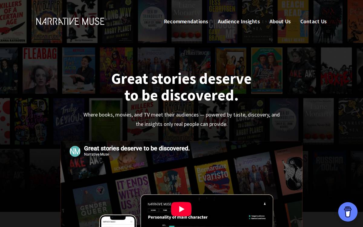 Narrativemuse website preview
