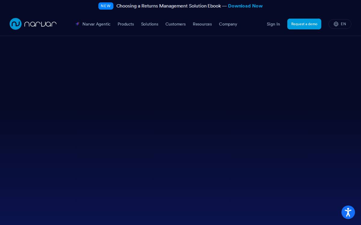 Narvar website preview