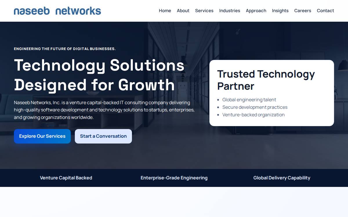 Naseeb Networks website preview