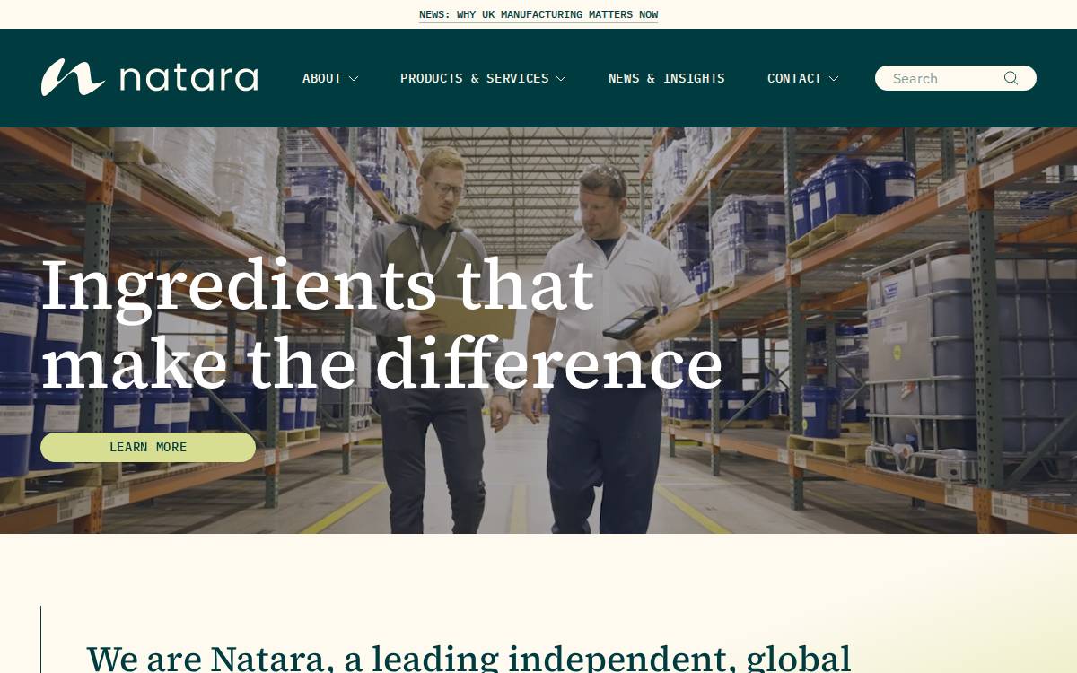 Natara website preview