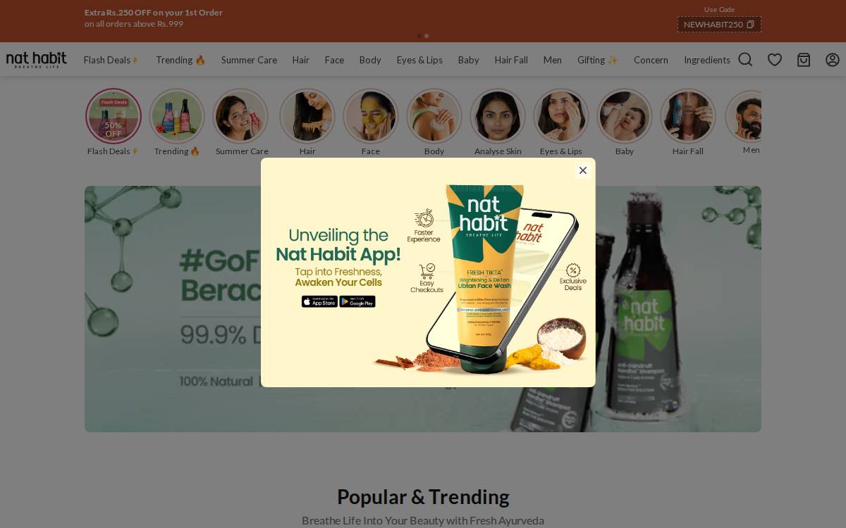 Nat Habit website preview
