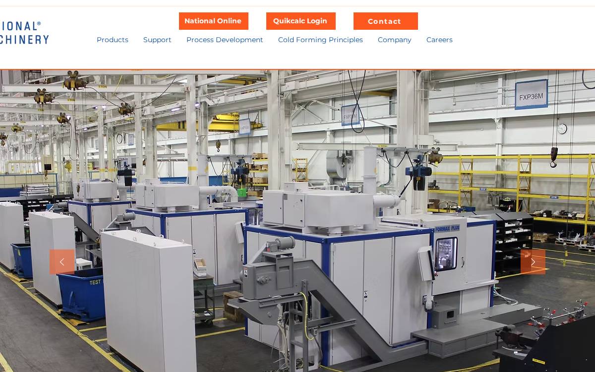National Machinery website preview