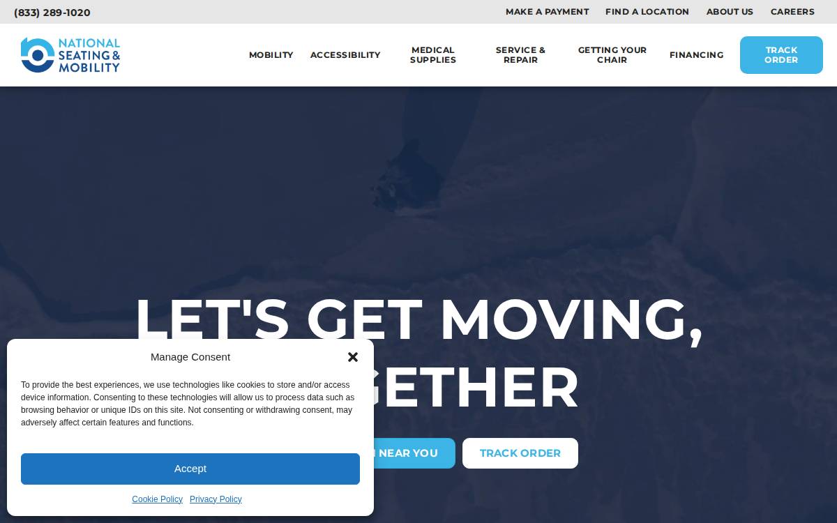 National Seating & Mobility website preview