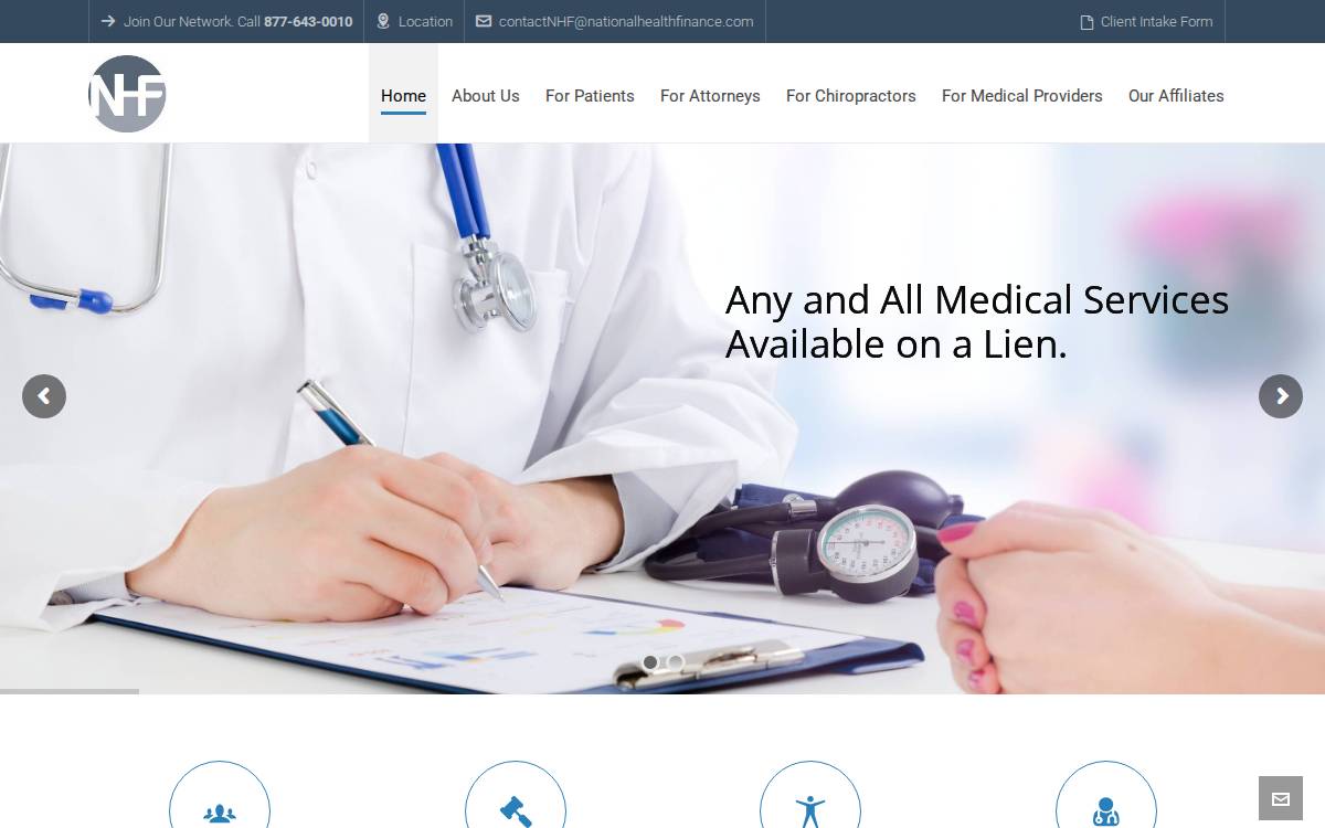 National Health Finance website preview