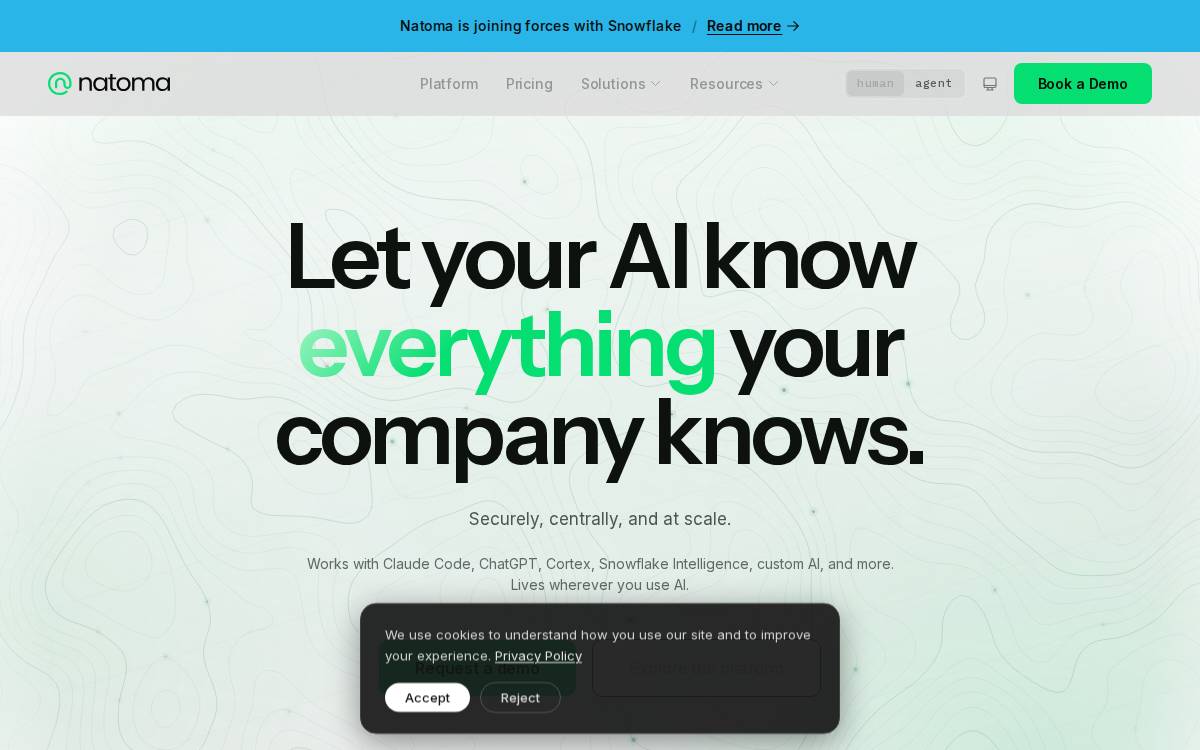Natoma website preview