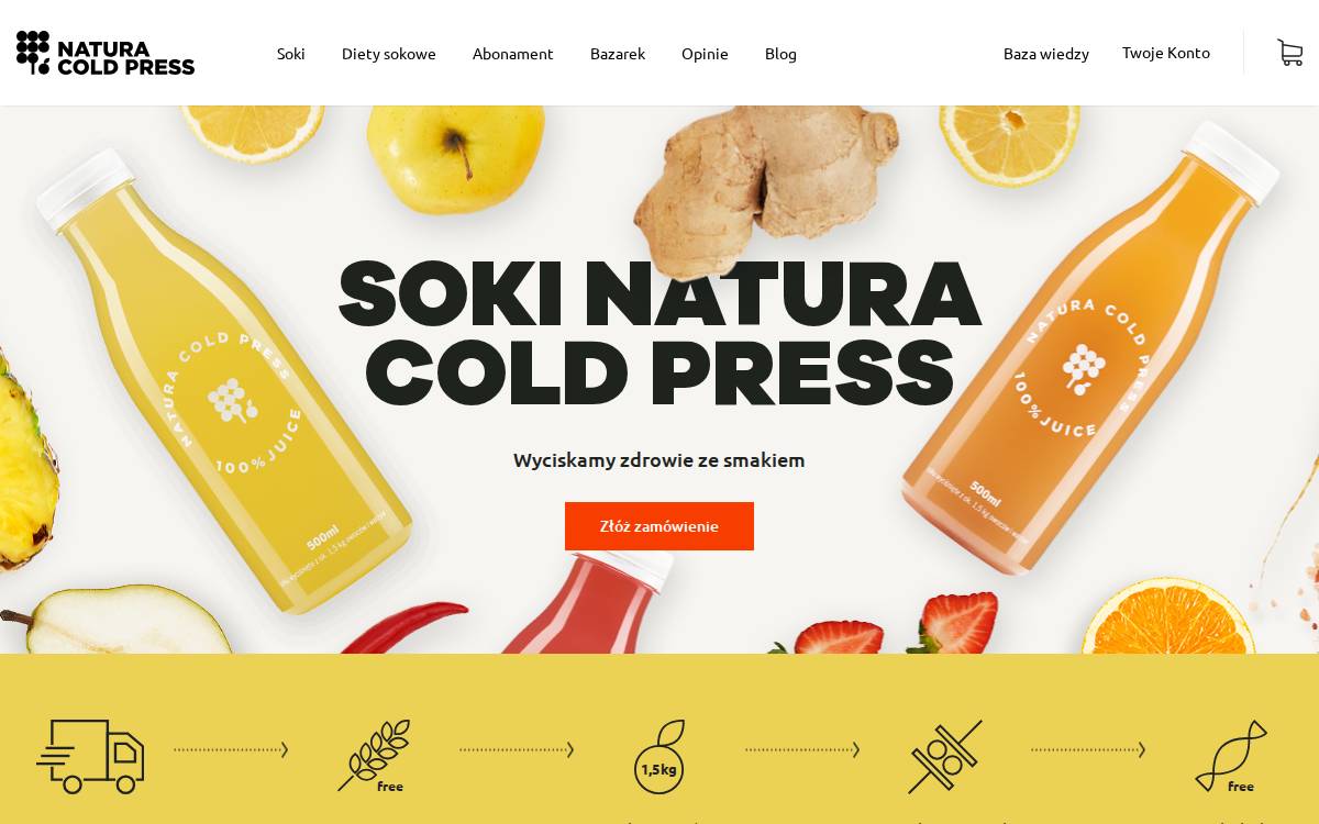 Natura Cold Press website preview