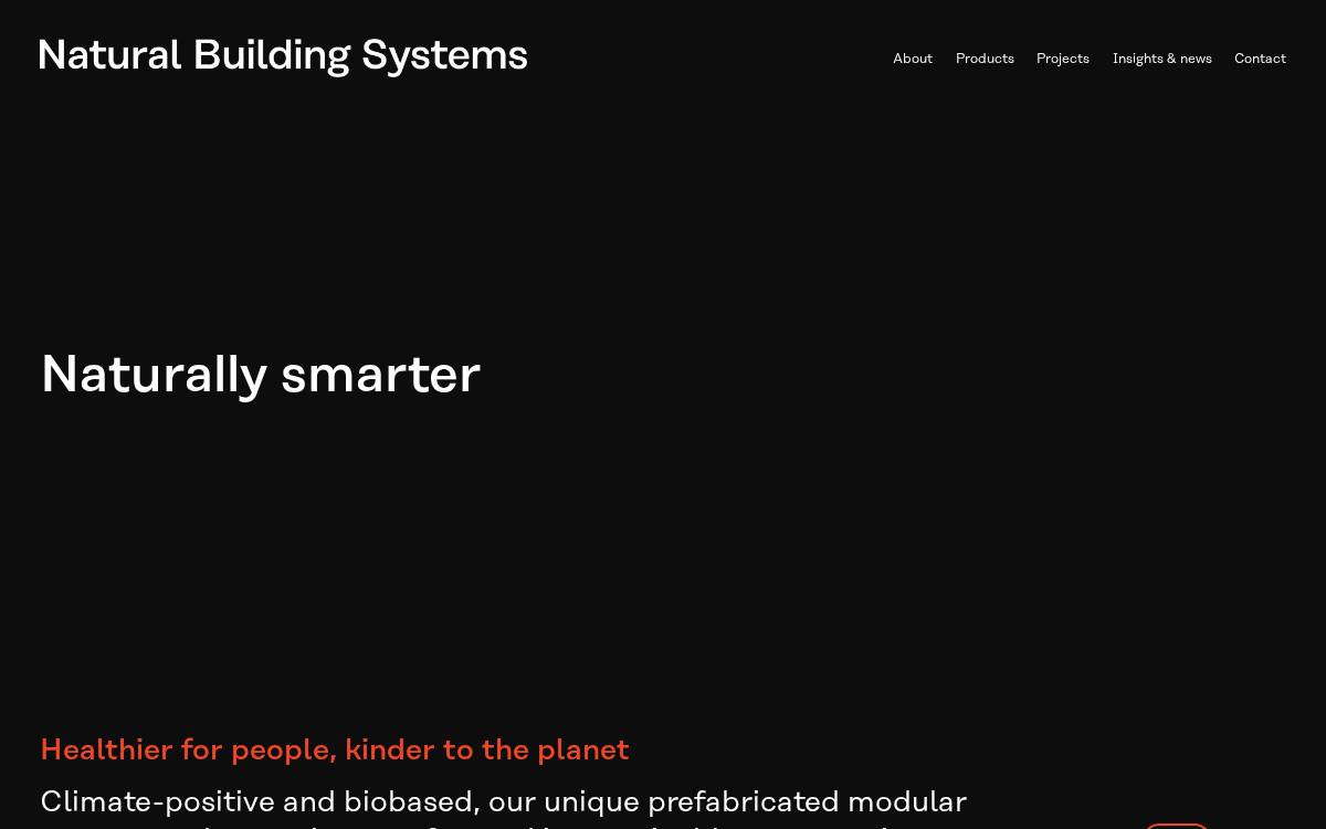 Natural Building Systems website preview