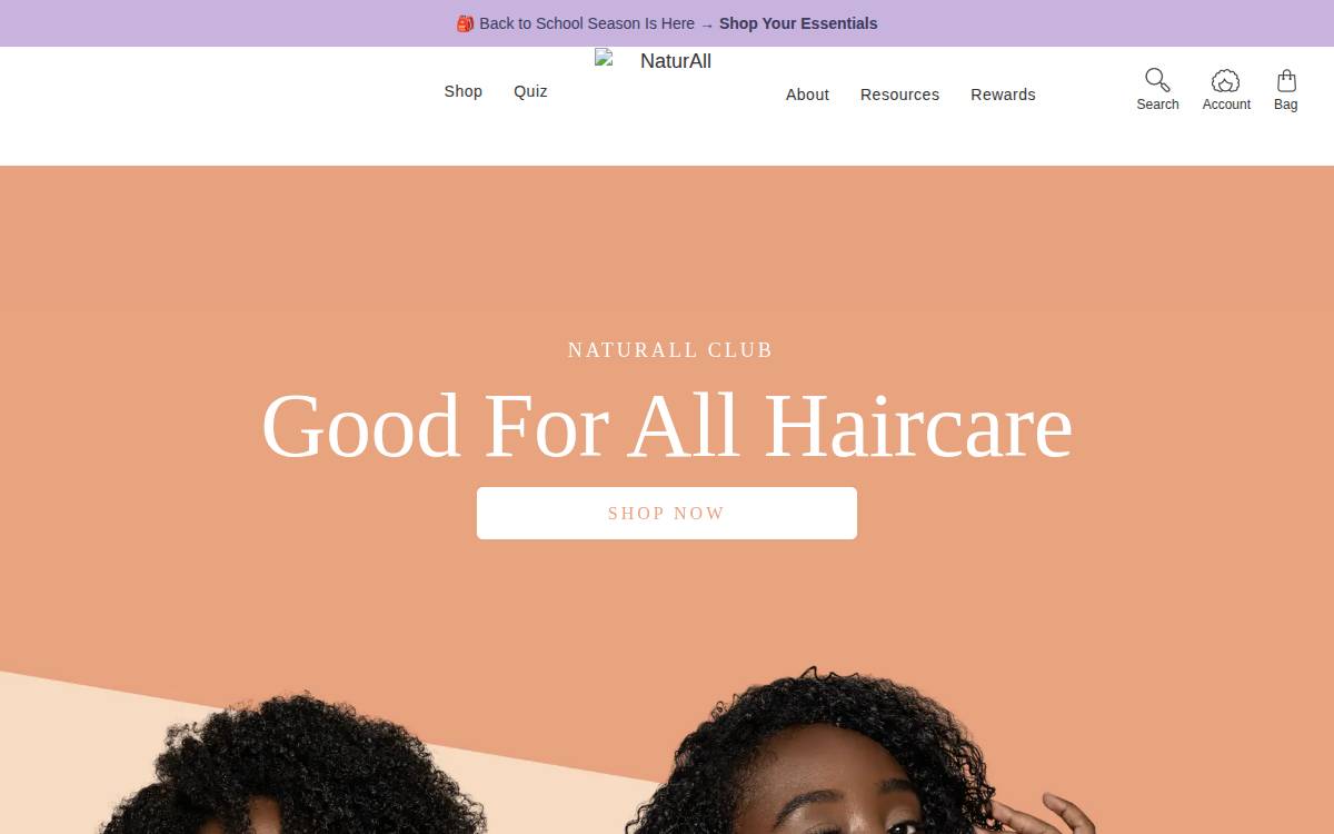 NaturAll Club website preview