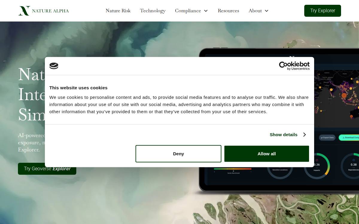 NatureAlpha website preview