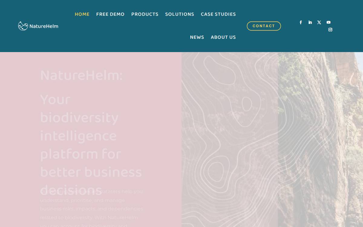 NatureHelm website preview