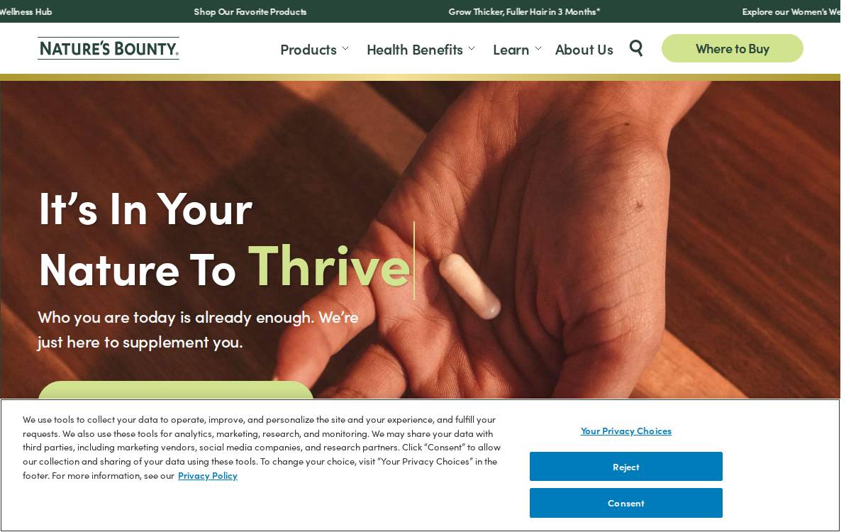 Naturesbounty website preview
