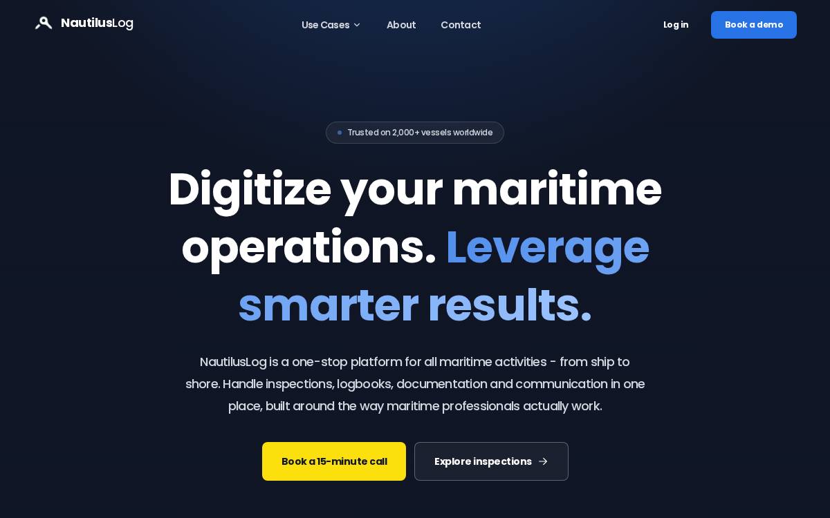 Nautiluslog website preview