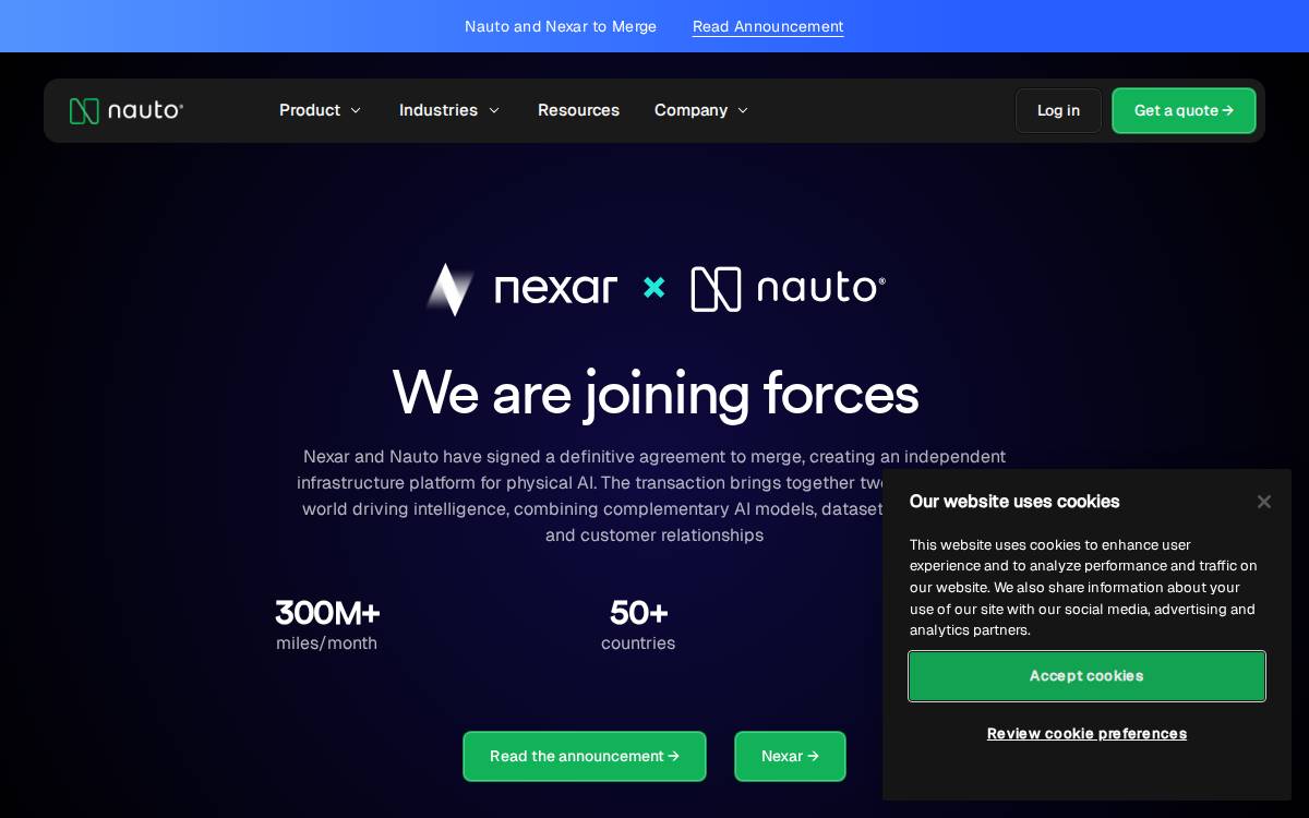 Nauto Connected Car website preview