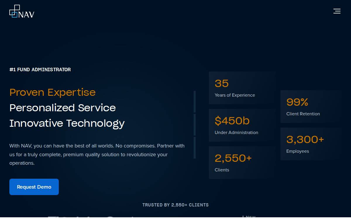 NAV Fund Services website preview