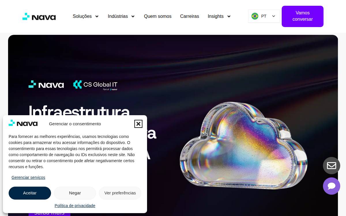 NAVA website preview