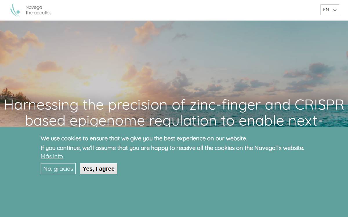 Navega Therapeutics website preview