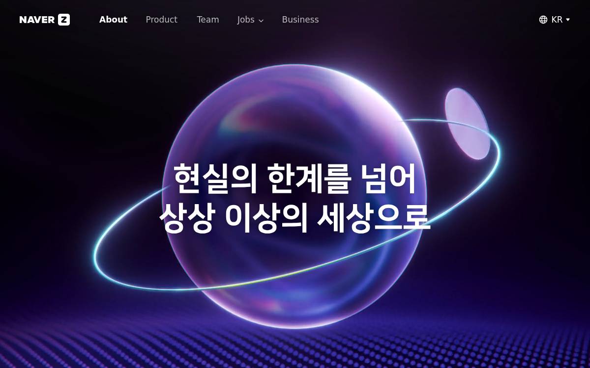 NAVER Z website preview