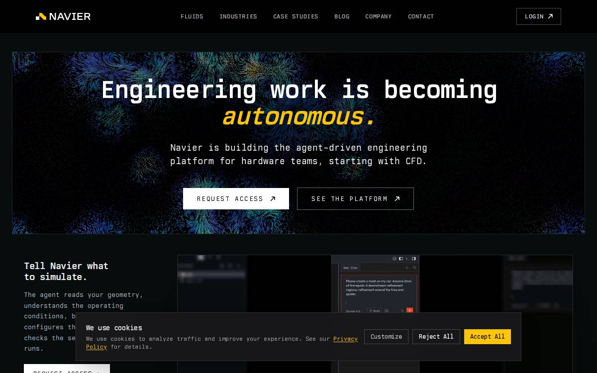 Navier AI website preview