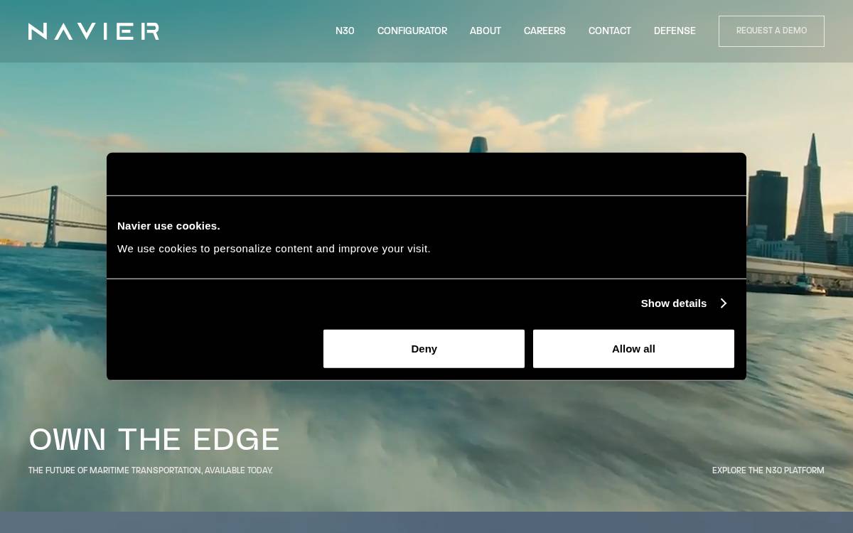 Navierboat website preview