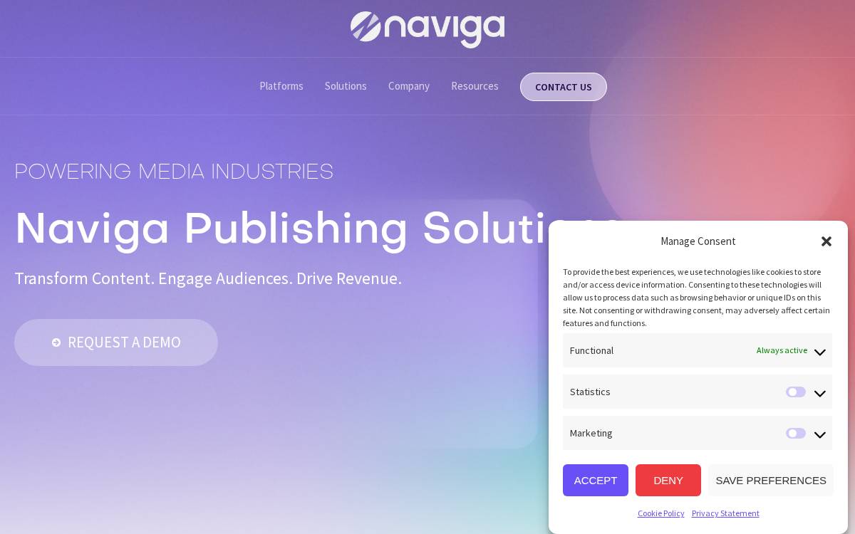 Naviga website preview
