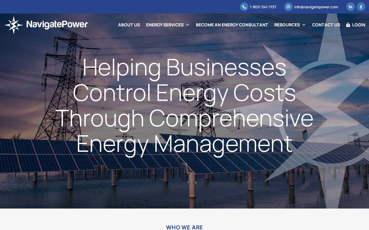 Navigate Power website preview
