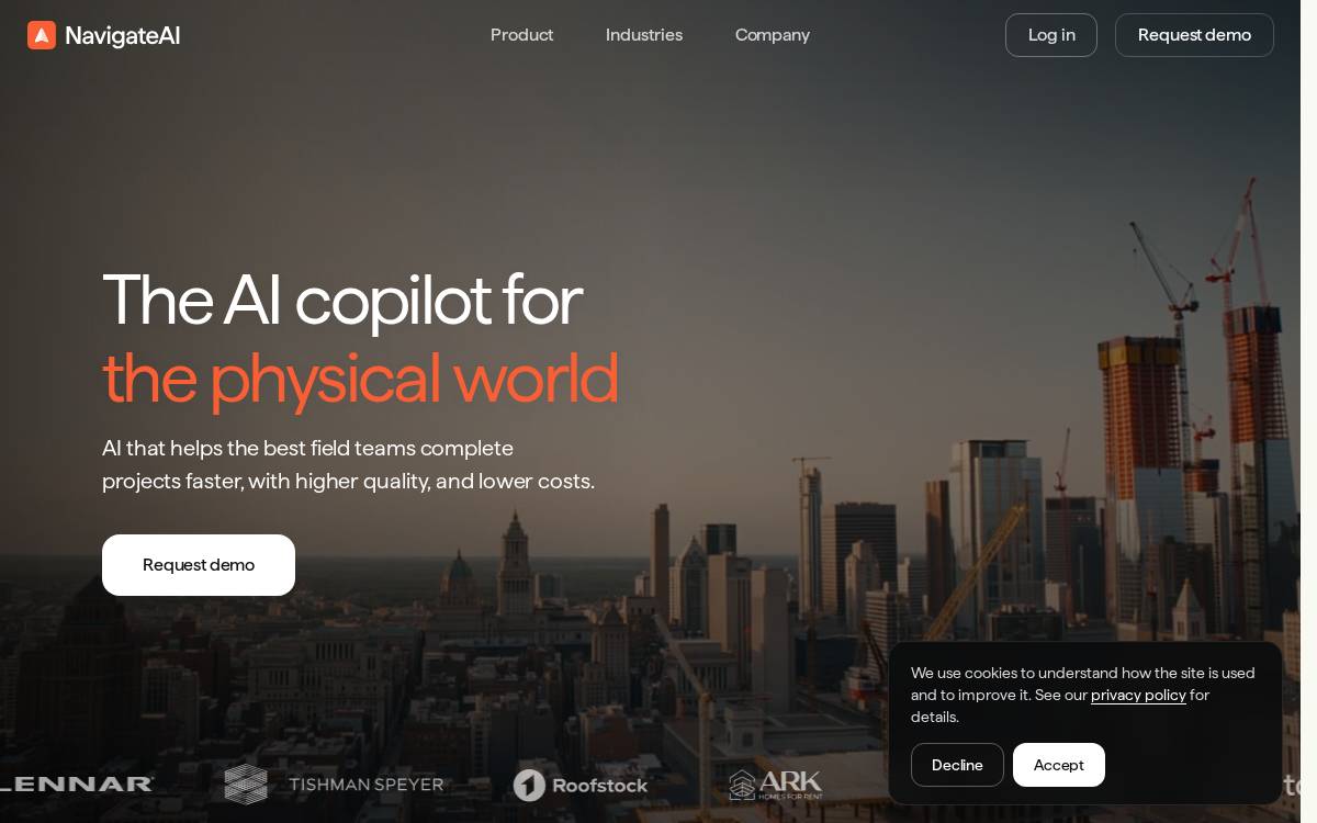NavigateAI website preview